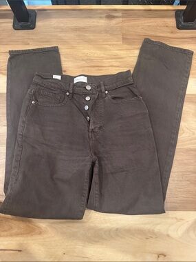 PacSun Women’s Dad Jeans in Dark Brown